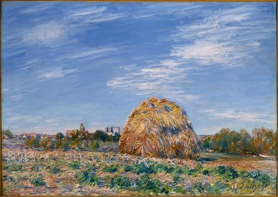 Mietitura lungo il Loing da Alfred Sisley